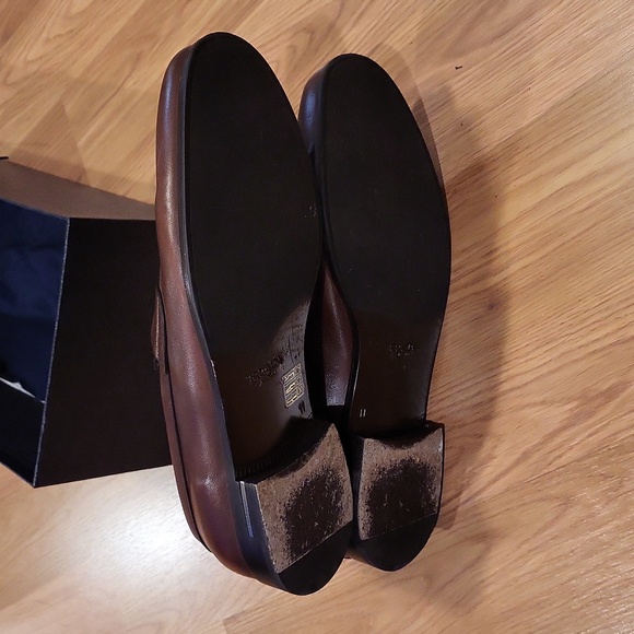 PRADA Brown Leather Penny Loafers 2DB077 Size 11 - Picture 5 of 8